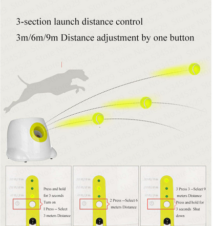 Dog Pet Automatic Interactive Ball Launcher exemple