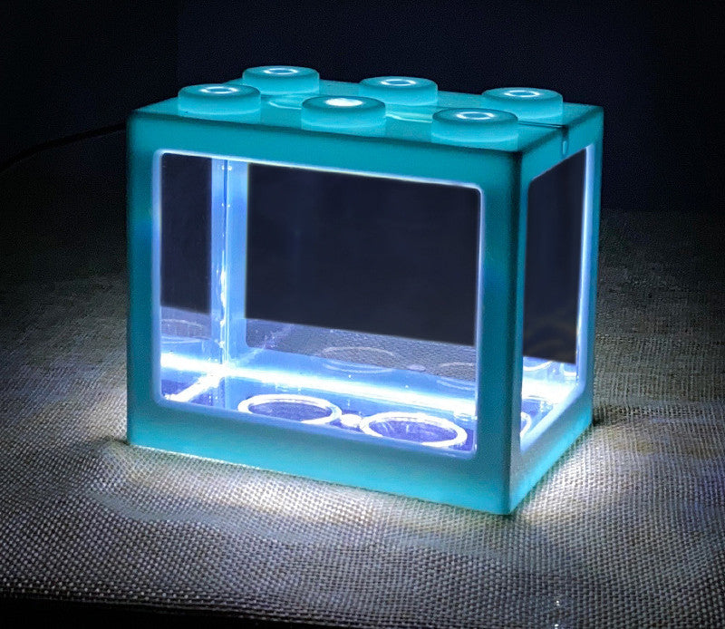 Blue Lego Desings Box Fish Tank