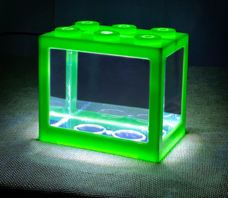 Green Lego Desings Box Fish Tank