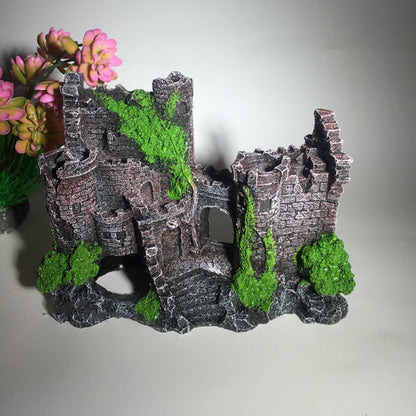 front Fish Tank Resin Castle Decoration