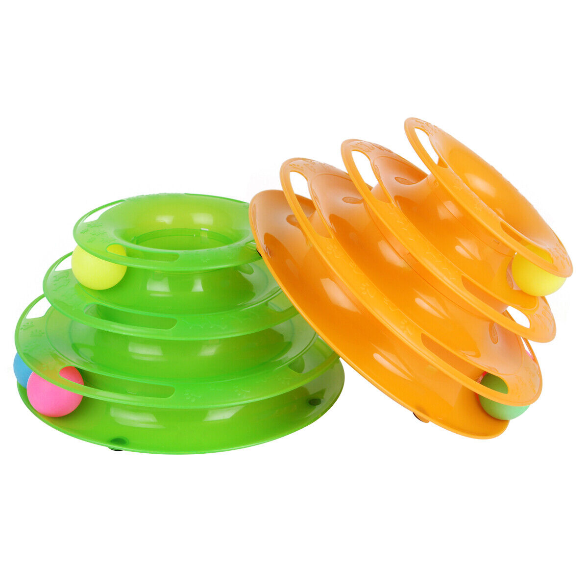 2 coloros Cat Crazy Ball Disk Interactive Toys