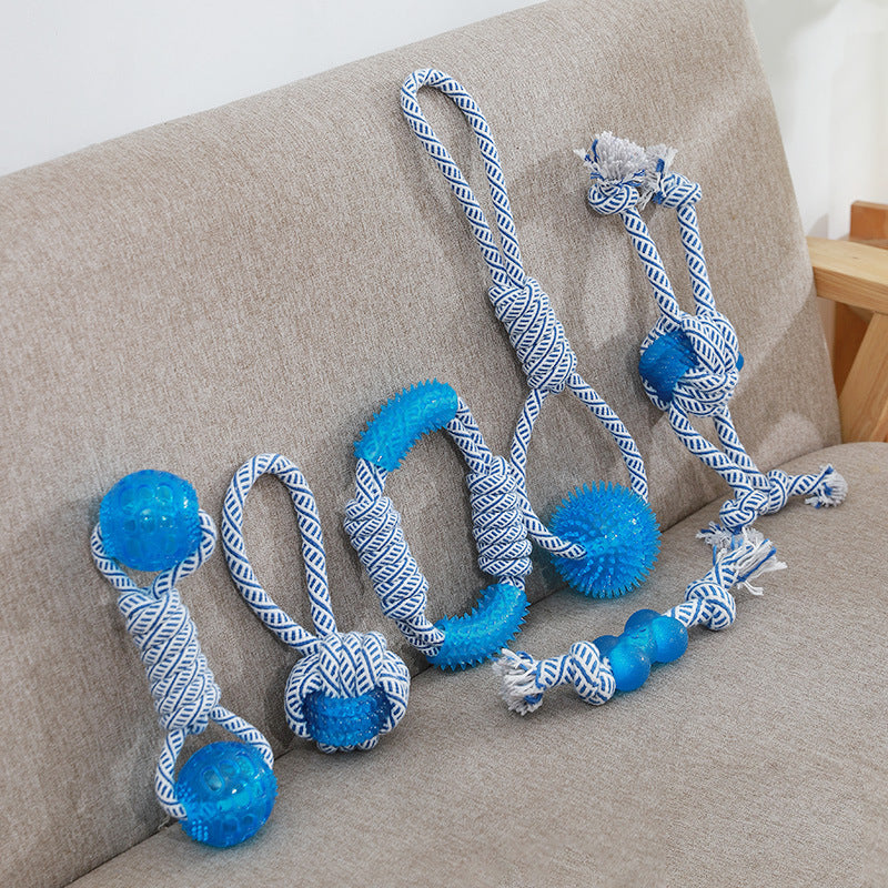 Kit Cotton Rope Dog Toy Bite Resistant