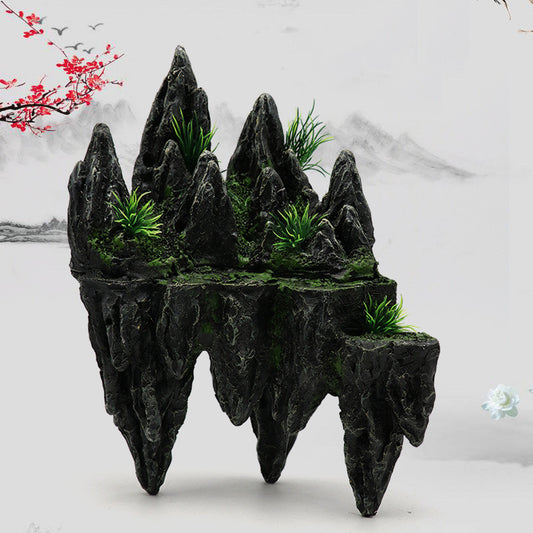 ex1 Landscaping Aquarium Decoration Large Rockery Chinese Style Stone Rockery Ornaments Aquatic Fish Tank Decorations