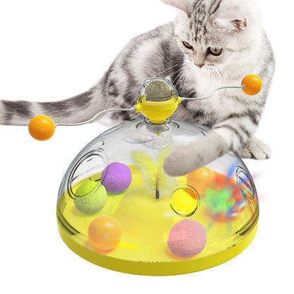 yellow Windmill Cat Toys Interactive