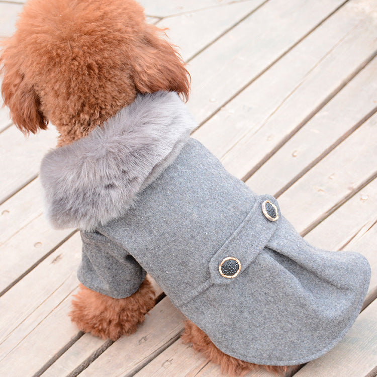 Dog Autumn Winter Coat Grey