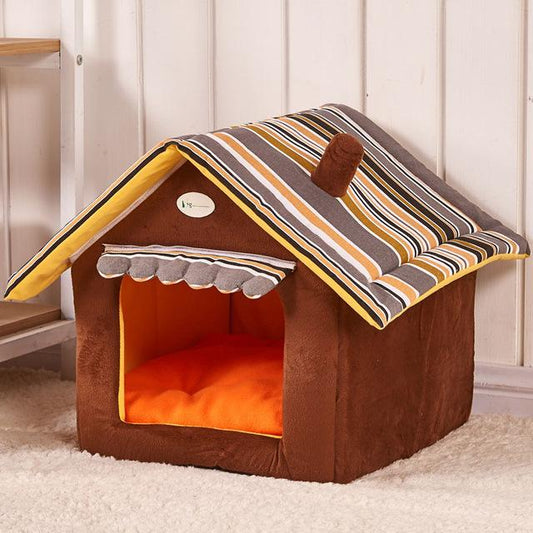 Striped Removable Cover Mat House & Beds For Small Medium Cats & Dogs