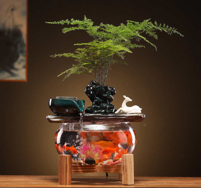 Household Fortune Fish Tank Small Fish Basin