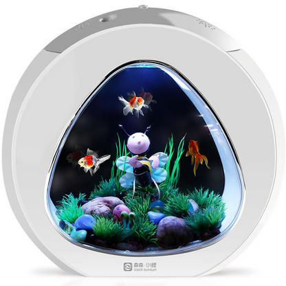 Desktop fish tank aquarium deco