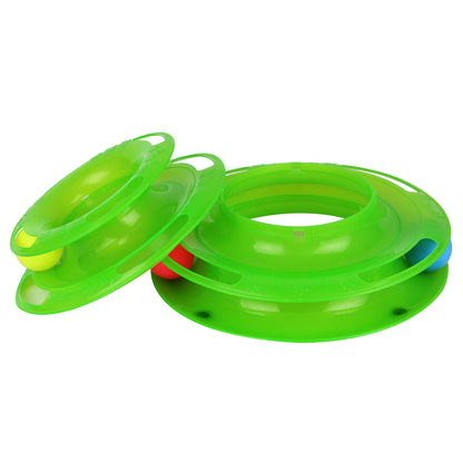 Green demo Cat Crazy Ball Disk Interactive Toys