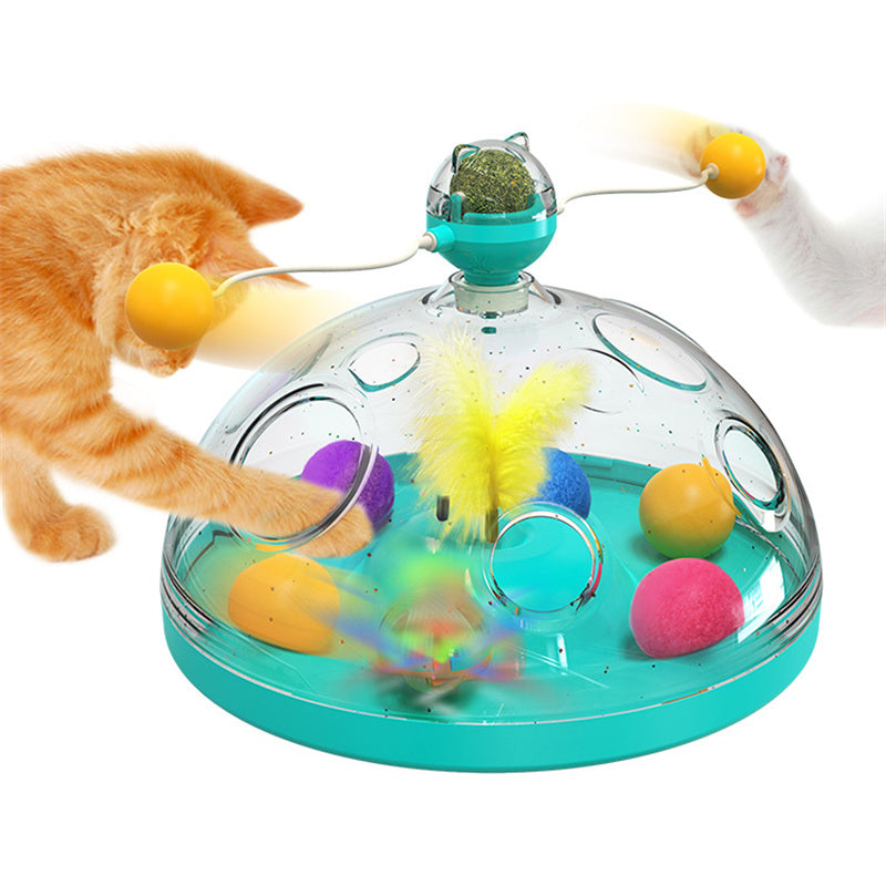 Blue Windmill Cat Toys Interactive