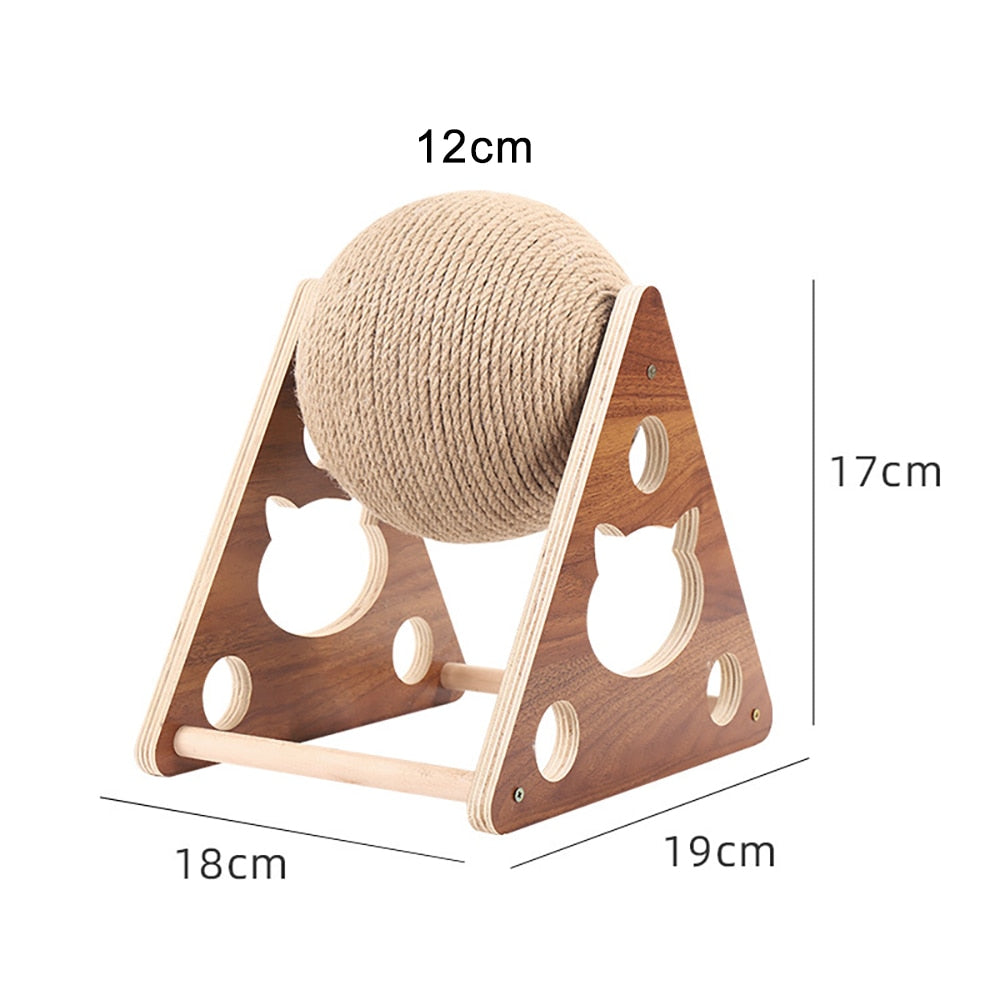 demenssion Cat Toy Interactive Scratcher Board Kitten Sisal Rope Ball Scratch Paws