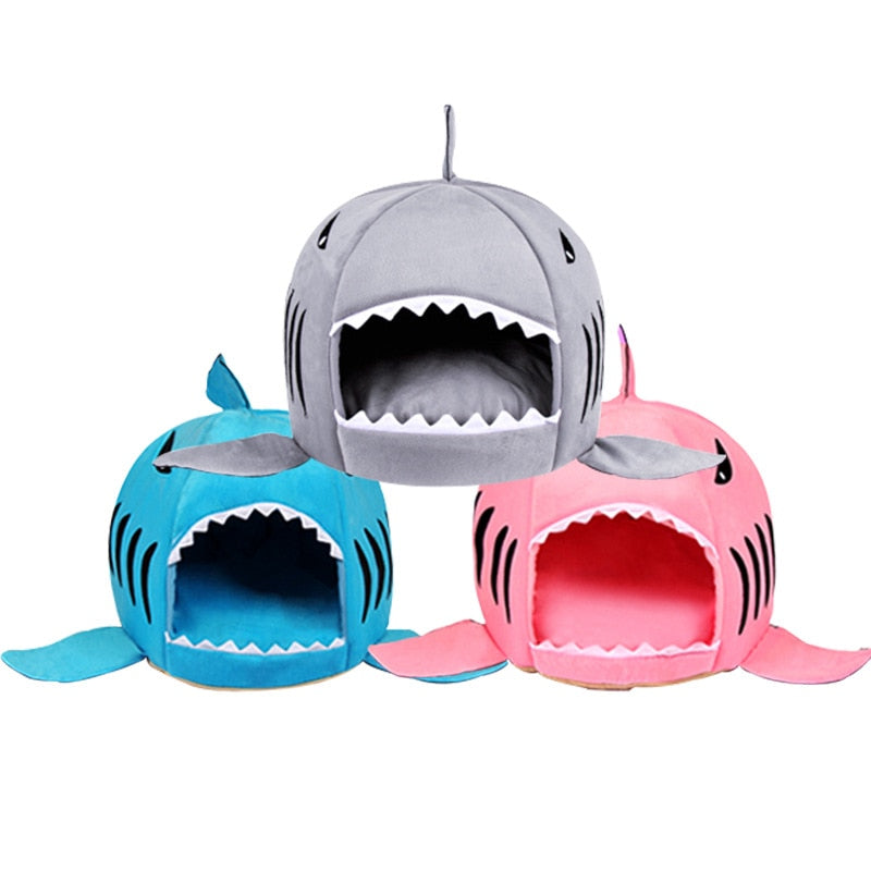 3 Cawayi Kennel Shark Pet House Dog Bed For Cats & Dogs