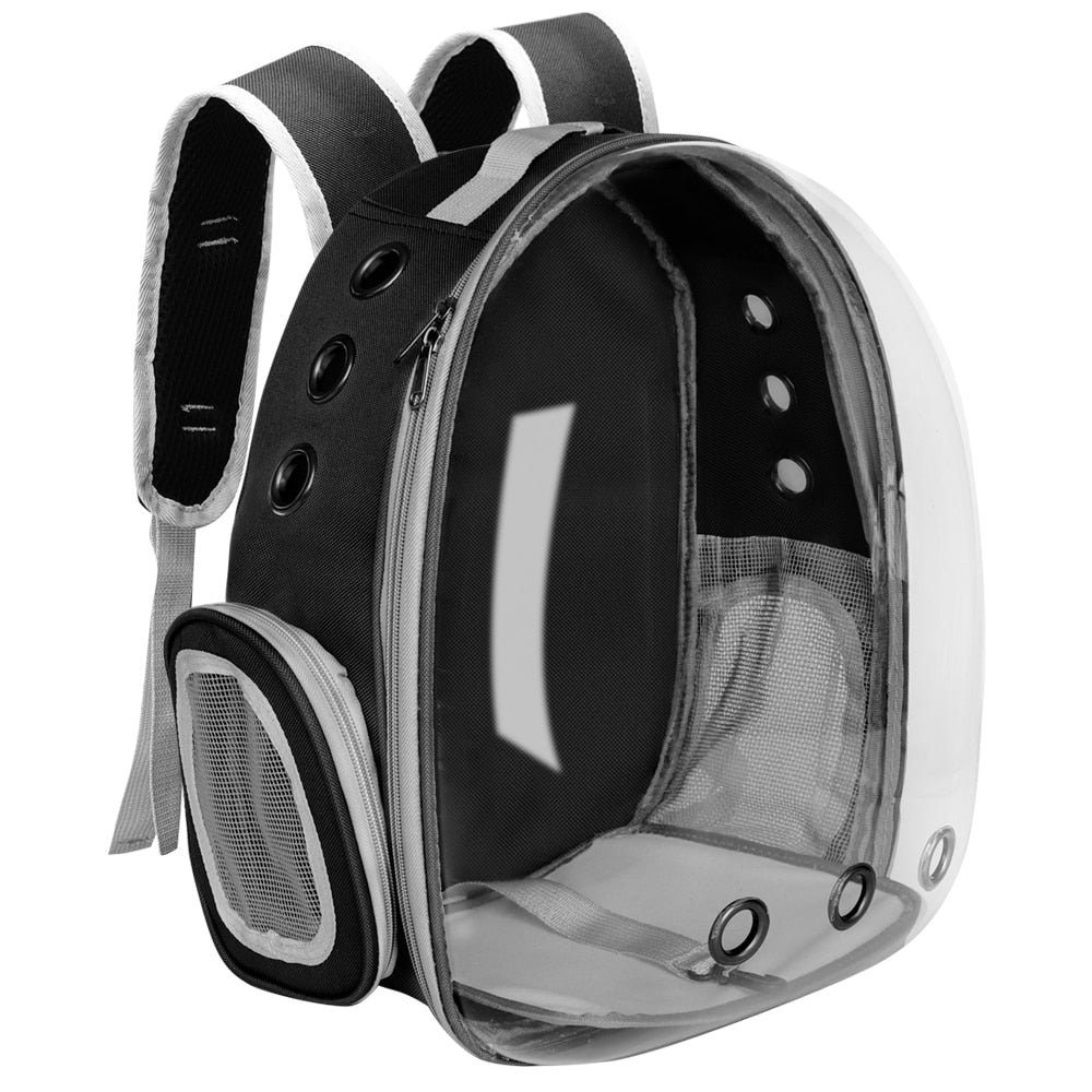 black Portable Pets Carrier Backpacks