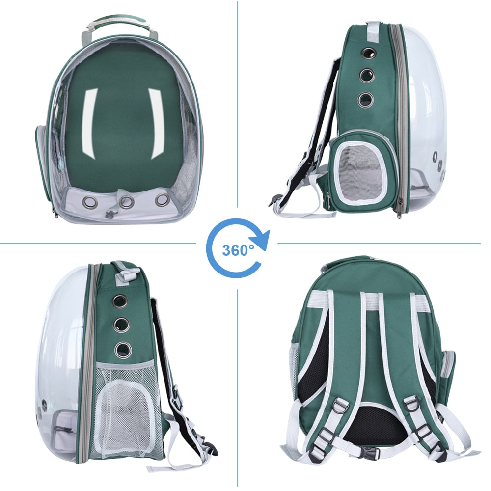 Green Portable Pets Carrier Backpacks