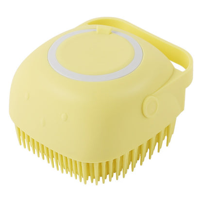 yellow Bath Brush Scrubber For Cats & Dogs