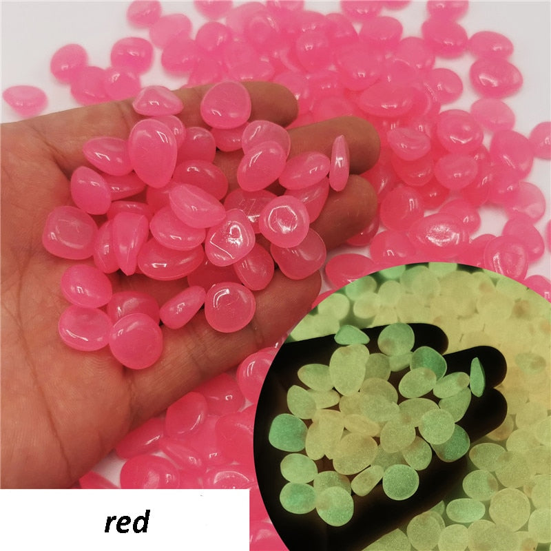 Glow Stone For Fish Tank Aquarium 50/100Pcs pink