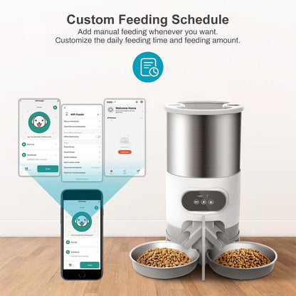 Smart Food Automatic Dispenser Remote Feeding APP For Pets