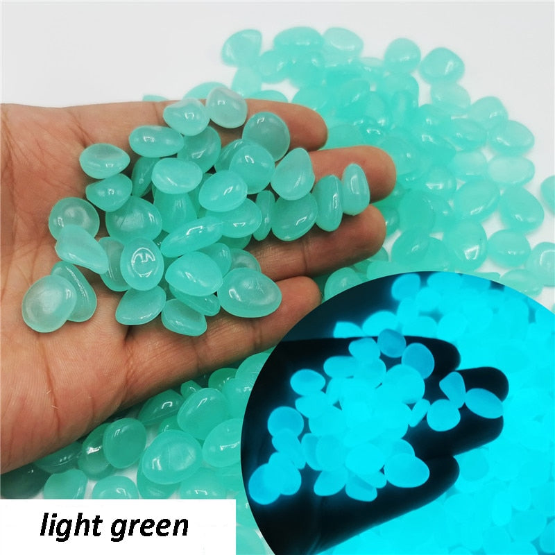 Light green  Glow Stone For Fish Tank Aquarium 50/100Pcs