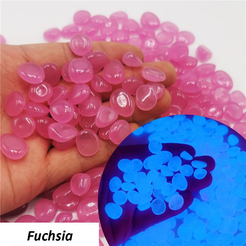 Fuchsia Glow Stone For Fish Tank Aquarium 50/100Pcs