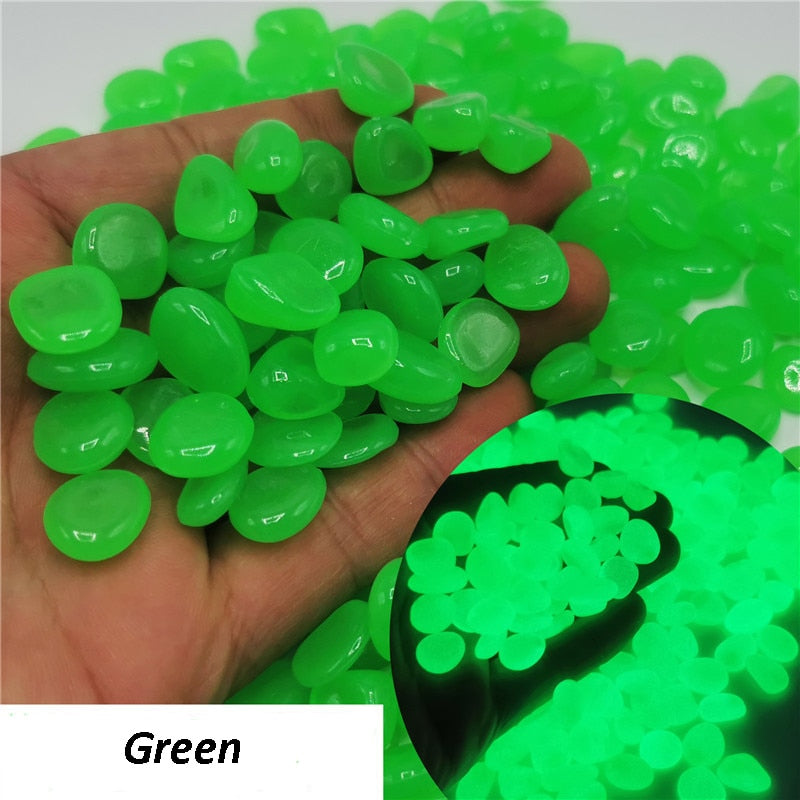 Green Glow Stone For Fish Tank Aquarium 50/100Pcs