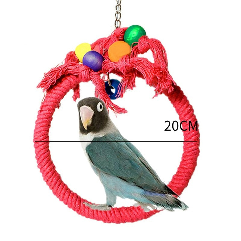 Bird Chewing Toy Cotton Rope pink 