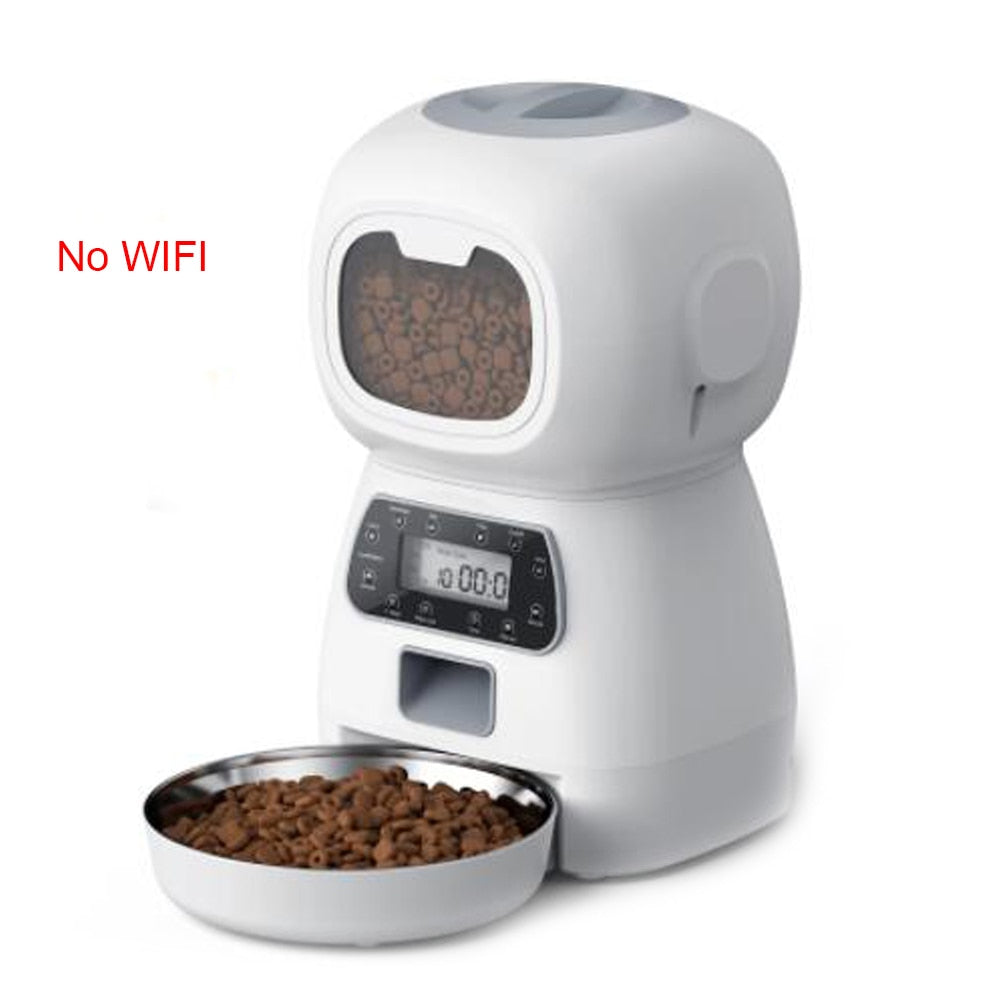 no wifi Tuya Smart Food Automatic Dispenser Remote Feeding APP Pet Feeder for Cats And Dogs