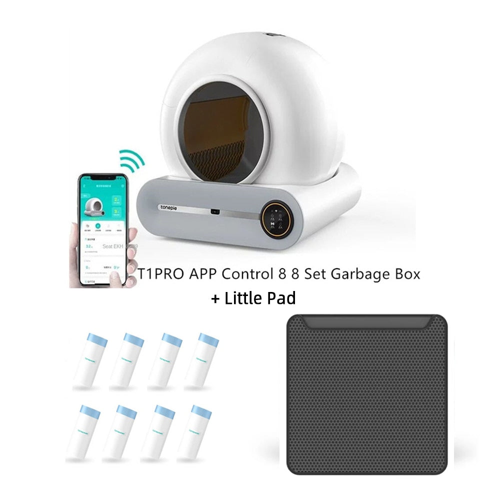 All Automatic Cat Litter Robot Box APP Control Self Cleaning demonstration