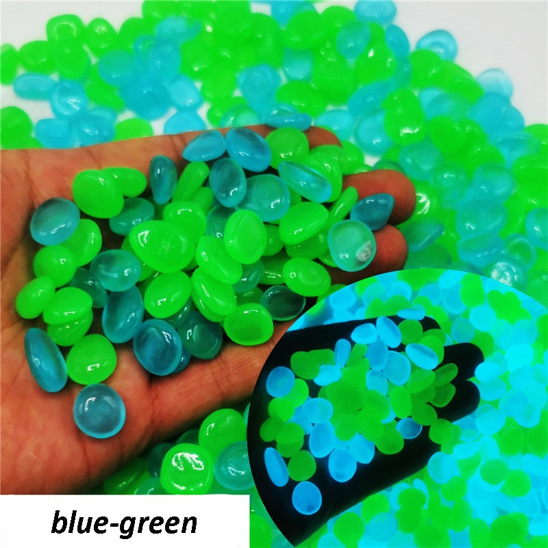 Blue-Green Glow Stone For Fish Tank Aquarium 50/100Pcs