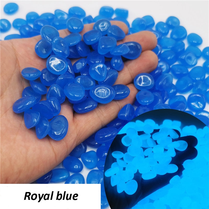 Roayl Blue Glow Stone For Fish Tank Aquarium 50/100Pcs