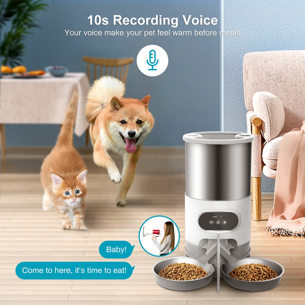 Smart Food Automatic Dispenser Remote Feeding APP For Pets