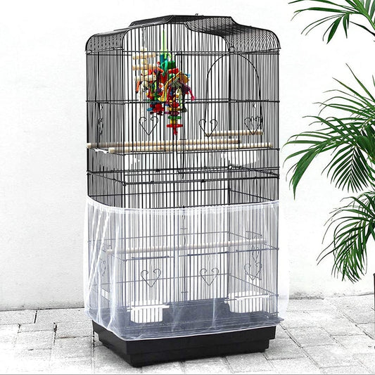 Demonstration Univeversal Bird Cage Seed Catcher Guard Net Cover Net Skirt for Round & Square Cage