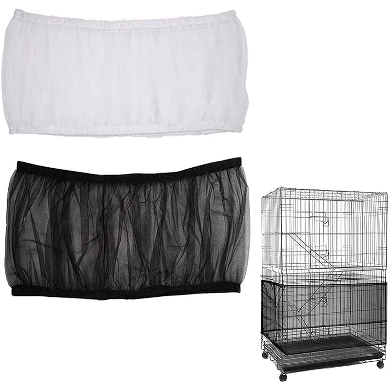 Univeversal Bird Cage Seed Catcher Guard Net Cover Net Skirt for Round & Square Cage